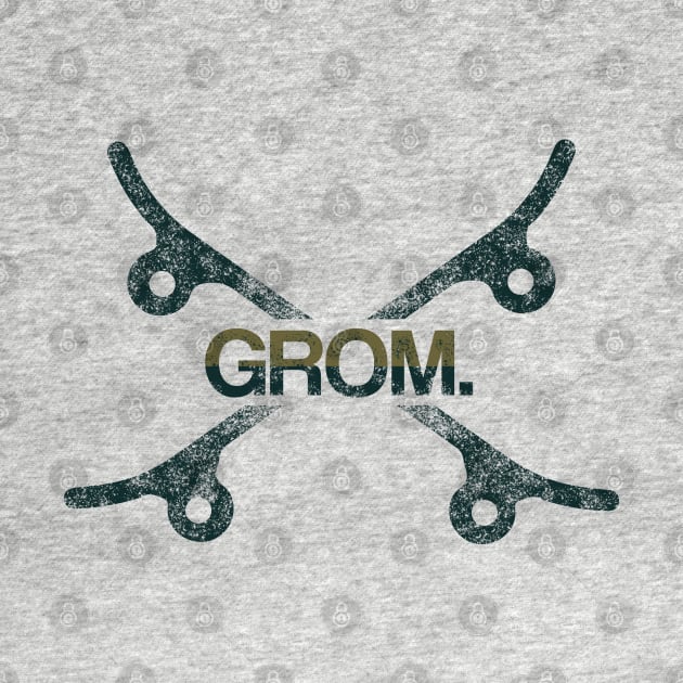 Grom skateboarder grunge print by PunkPolicy